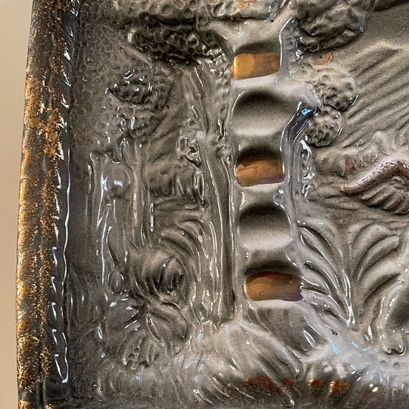 Vintage 1950’s Sutton’s Creation Hand Painted Porcelain Ashtray W/ Cherub Scene - Picture 3 of 7